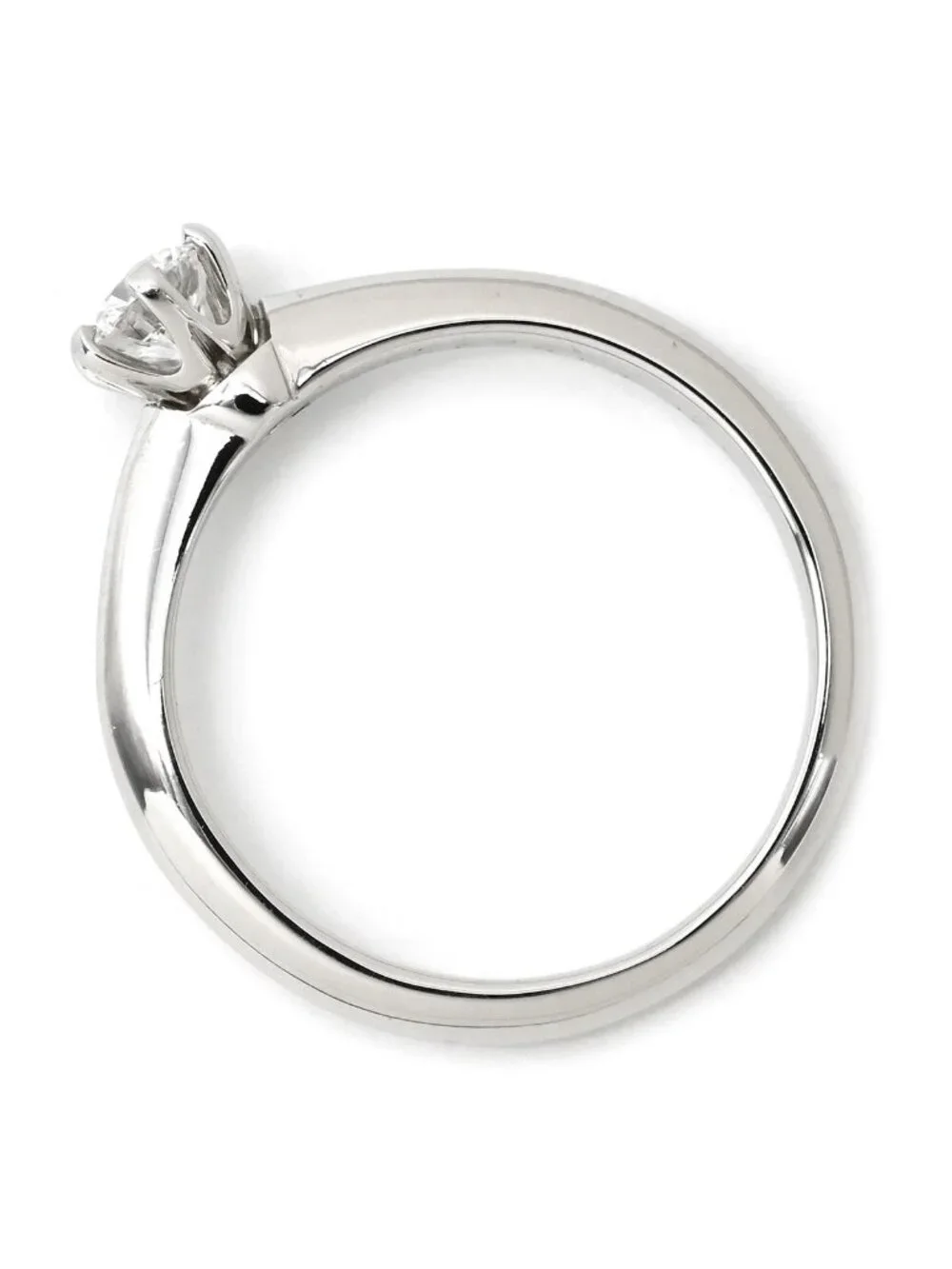 Tiffany & Co Ring Solitaire Diamond Platinum Silver T& Single Standing Claw